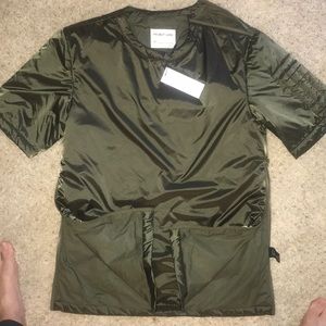 NWT Helmet Lang MEDIUM nylon shirt